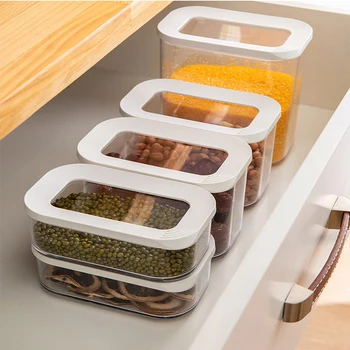 2020 m. naujų sandėliavimo dėžutės plastikinės maisto antspaudas jar sutirštės, sukietėja virtuvės gauti bako Drėgmei atsparus virtuvės kools