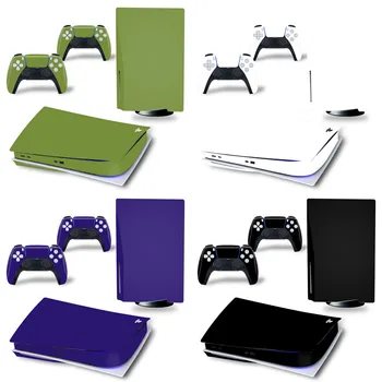 Balta spalva PS5 Disko Leidimas Odos Lipdukas, Decal Padengti 5 PlayStation Konsolės ir 2 Kontroleriai PS5 disko Odos Lipdukas