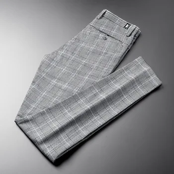 ICPANS Tiesiai Slim Fit Pledas Kelnės Vyrams, Verslo, Biuro Oficialų Suknelė Pants Mens Drabužių 2020 M. Vasarą