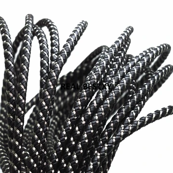 NEKILNOJAMOJO XY apie 6mm odinės virvelės su plieno siūlų odinės string kryptys apyrankės todėl oda plieno laidą 