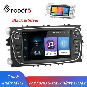 Podofo Android 8.1 2 Din Automobilio Multimedijos grotuvą su GPS WIFI Autoradio 7