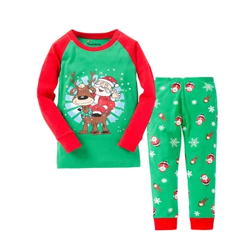 Vaikai Kalėdų Sleepwear Vaikams Kalėdų Elnių Kalėdų Pižama Rinkiniai Berniukų Naktiniai Drabužiai Mergaičių Pižamos Kūdikių Pijamas 1-8 Metų